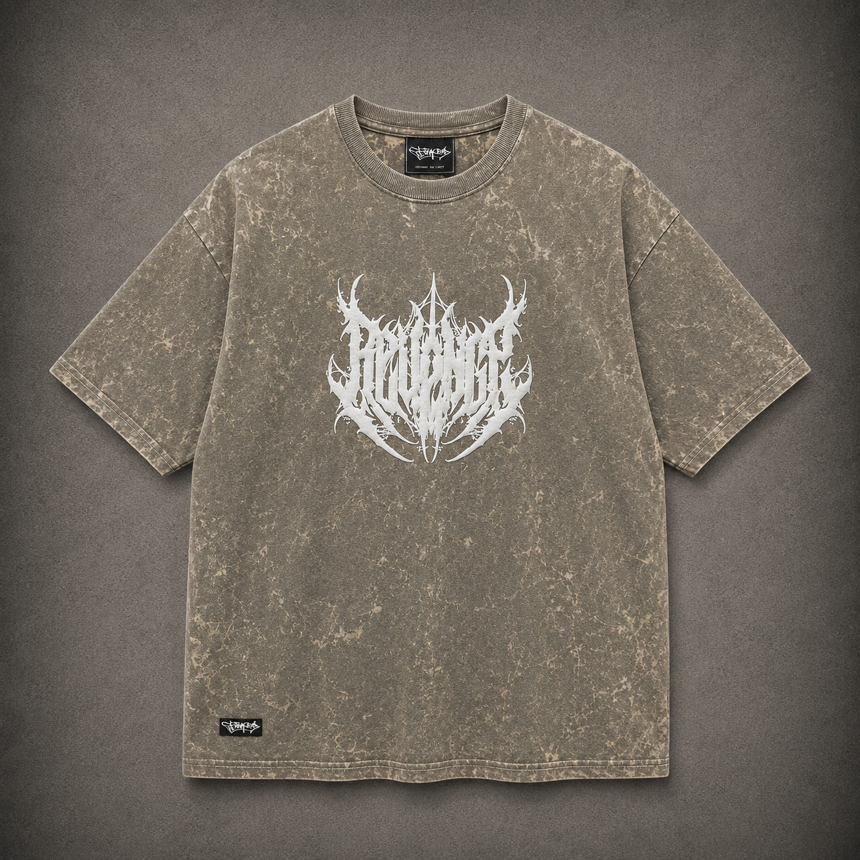 Camisa Acid Wash - Café